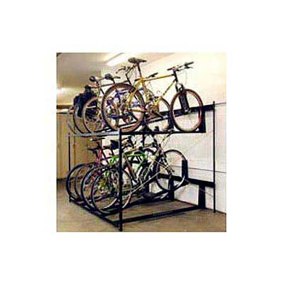 bike rack storage bikes racks tier lockable fixation non globalindustrial decker grounds maintenance double outdoor
