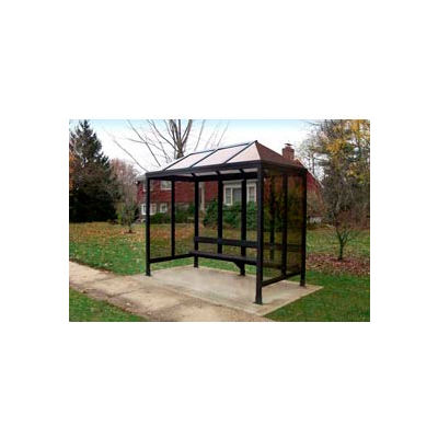 Smoking Shelter Vented Poly-Hip Roof Three Sided With Open Front 7'6" X 2'8"