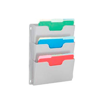 Steel Triple Wall File Pockets Letter Size - Platinum