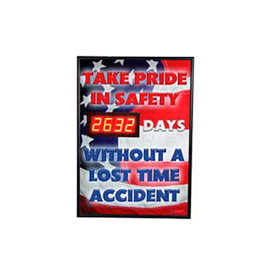 Digital Safety Scoreboard Sign - Take Pride in Safety