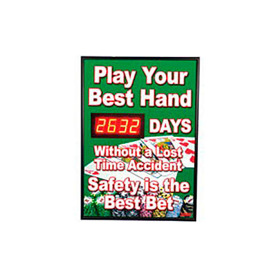 Digital Safety Scoreboard Sign - Play Your Best Hand...