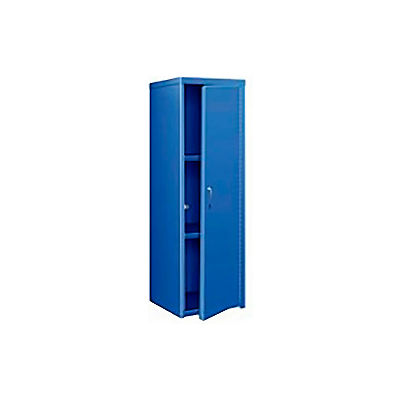 Pucel Heavy Duty Extra Wide Welded Steel Locker Single Tier 24x24x74 1 Door Blue