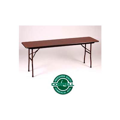 Correll Folding Table - Laminate - 18 X 96 - Walnut