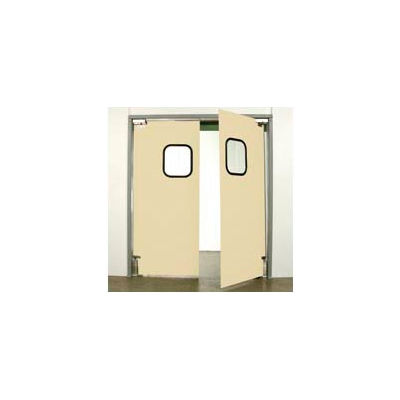 Aleco® 8'0" x 8'0" Twin Panel Light Duty Beige Impact Door 431101