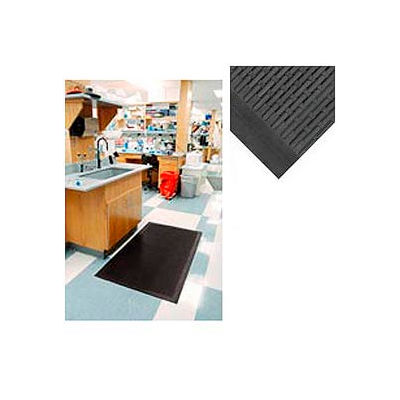 Wearwell® Upfront Scraper Mat Unslotted 5/16" Thick 3' x 60' Black
