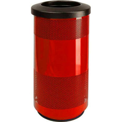 Perforated Stadium Series® Trash Container - 20 Gallon Red - SC20-01-RD
