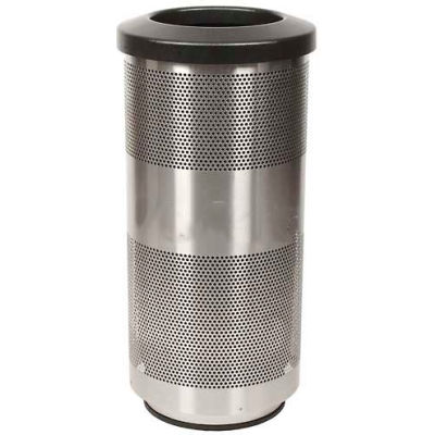Perforated Stadium Series® Trash Container - 20 Gallon Stainless Steel - SC20-01-SS