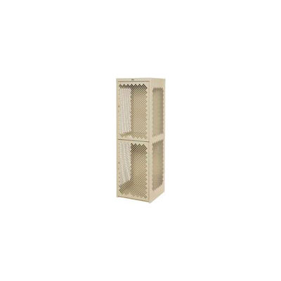 Pucel Heavy Duty Extra Wide Vented Steel Locker Single Tier 24x24x74 1 Door Putty