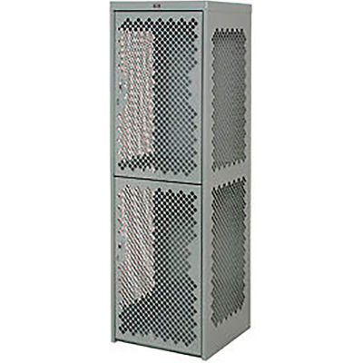 Pucel Heavy Duty Extra Wide Vented Steel Locker Single Tier 18x18x75 1 Door Gray