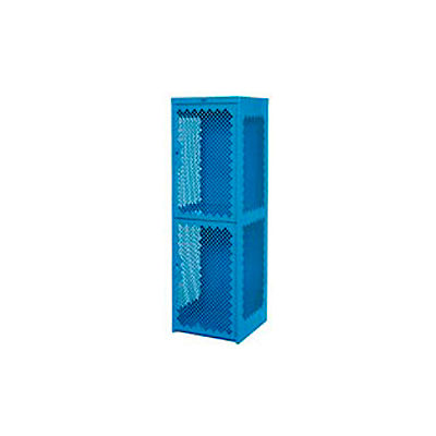 Pucel Heavy Duty Extra Wide Vented Steel Locker Single Tier 18x18x75 1 Door Blue