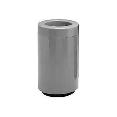Fiberglass Waste Receptacle with Open Top - 25 Gallon Capacity Gray - 7C-2034T-PD-2