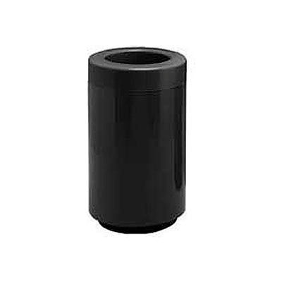 Fiberglass Waste Receptacle with Open Top - 45 Gallon Capacity Black - 7C-2436T-DC-34