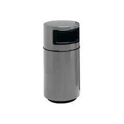 Fiberglass Trash Container with Dome Top - 25 Gallon Capacity Gray - 7C-1838T-PD-2