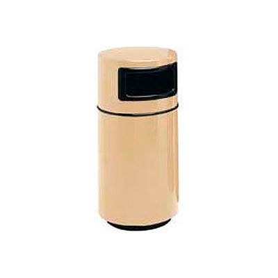 Fiberglass Trash Container with Dome Top - 25 Gallon Capacity Tan - 7C-2040T-DC-11