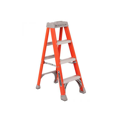 Louisville 4' Fiberglass Step Ladder - 300 lb Cap. - FS1504.