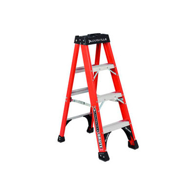 Louisville 4' Fiberglass Step Ladder - 375 lb Cap. - FS1404HD