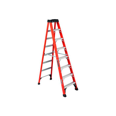 Louisville 8' Fiberglass Step Ladder - 375 lb Cap. - FS1408HD