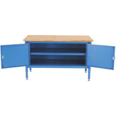 72 x 30 Security Cabinet Bench - Maple Safety Edge