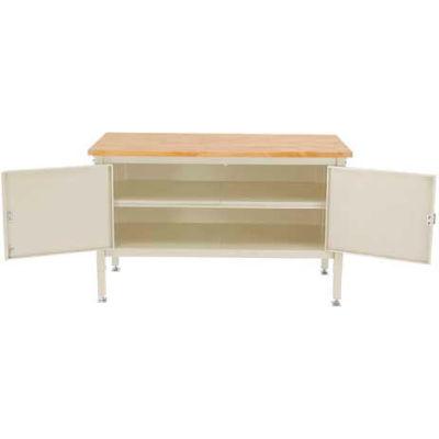 72 x 30 Security Cabinet Bench - Maple Square Edge
