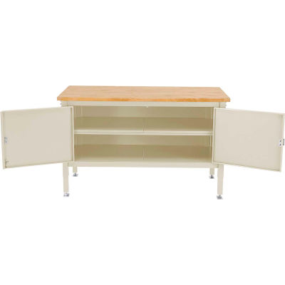 60 x 30 Security Cabinet Bench - Maple Safety Edge