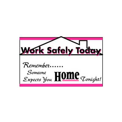 Banner, Work Safely Today, 3ft x 5ft | 240664 - GLOBALindustrial.com