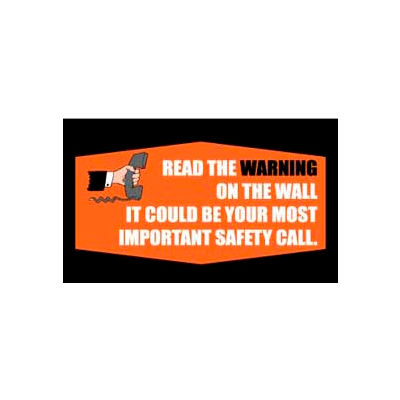 Banner, Read the Warning, 3ft x 5ft