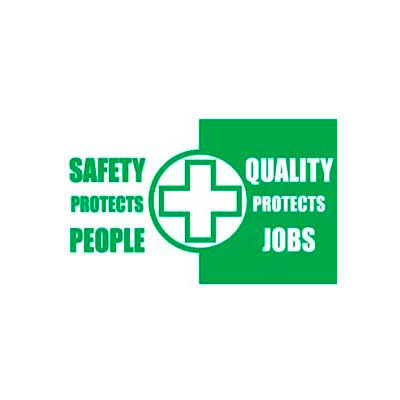 Banner, Safety Protects People Quality Protects Job, 3ft x 5ft