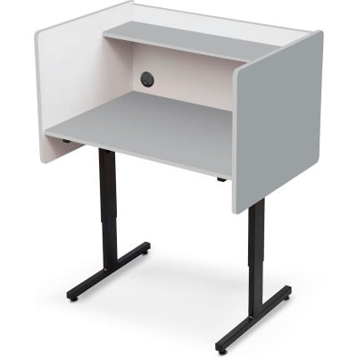 Balt® 89789 Height Adjustable Study Carrel - Gray