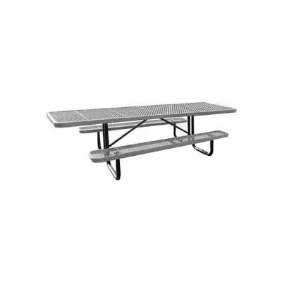 96" Picnic Table Gray (ADA) Expanded Metal Surface Mount