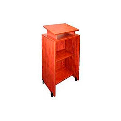 Mobile Podium / Lectern in Cherry Finish