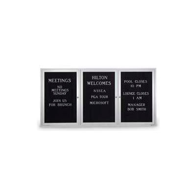 United Visual Products Three-Door Outdoor Letter Board - 72"W x 36"H