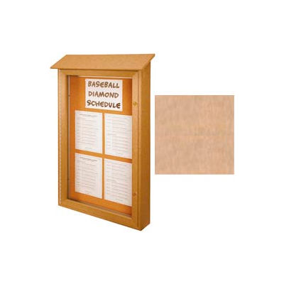 United Visual Products Single-Door Outdoor Message Center - 26"W x 42"H - Sand