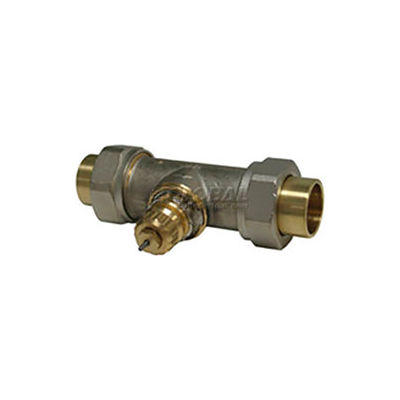 Radiator or baseboard valve body - 3/4" solder/union straight for 2-pipe steam