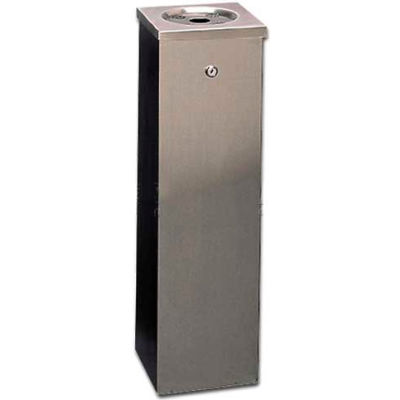 Flat Top Tower Outdoor Ashtray Stainless Steel