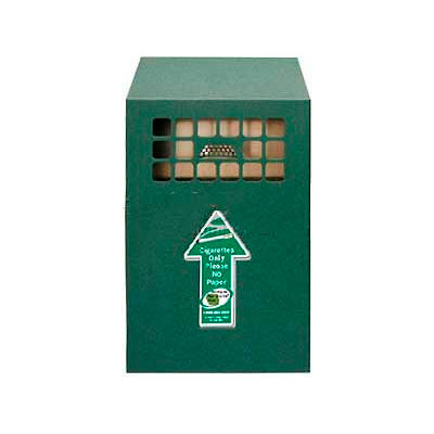 Wall Mount Bin Outdoor Ashtray Antique Green - NBB03