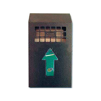 Wall Mount Bin Outdoor Ashtray Black Textured