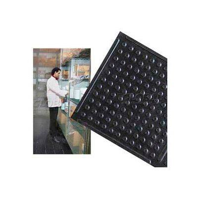 No Trax® Deep Freeze Rubber Anti-Fatigue Mat, 3/8" Thick, 3'W Full Roll 60 Ft., Black