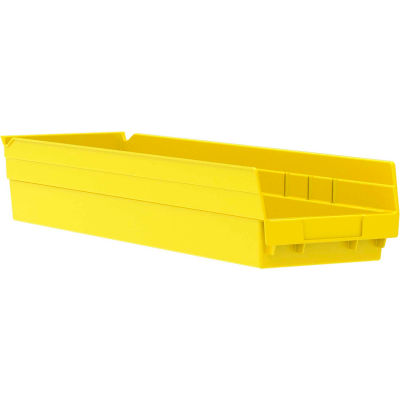 Nestable Shelf Storage Bin 6-5/8"W x 11-5/8" D x 4"H Red Lot of 12 Plastic 