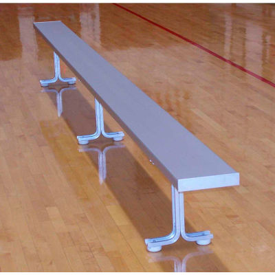 15' Aluminum Park Bench, Backless, Surface Mount