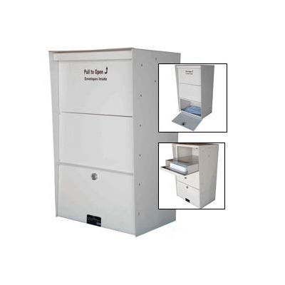 Jayco Wall Mount X-Large Aluminum Letter Locker Mailbox White