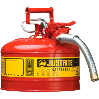 Justrite® Type II Safety Can - 2-1/2 Gallon with 1