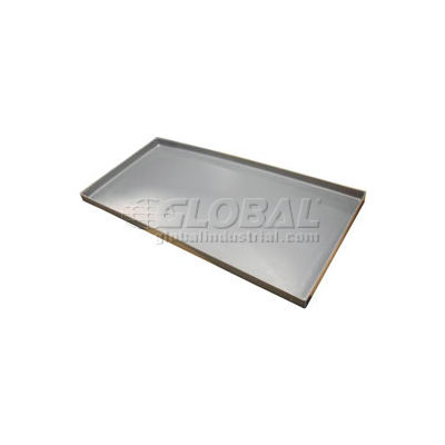 Rotationally Molded Plastic Tray 39 x18-3/4 x 1-1/2 Gray