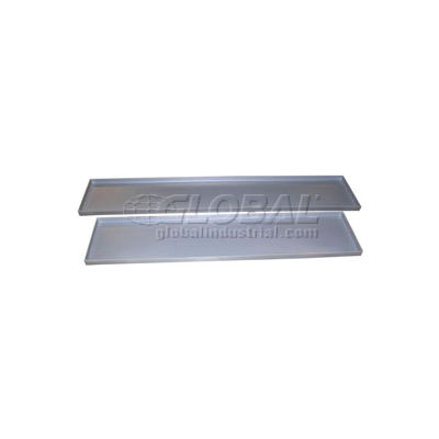 Rotationally Molded Plastic Tray 64-1/2x12-1/2x1-1/2 Gray