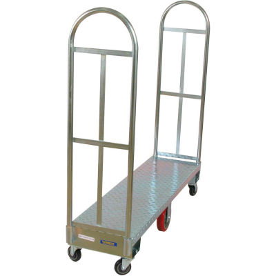 Wesco® Galvanized Steel Narrow Aisle Platform Truck 273291 60x16 1750 Lb.