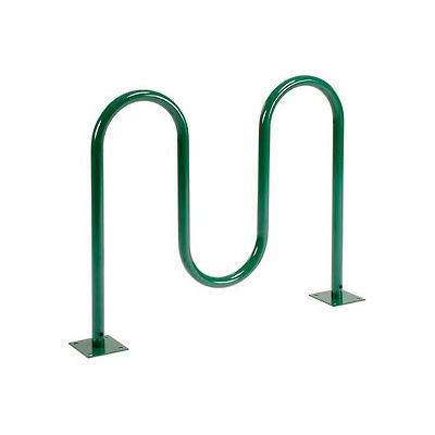 Global Industrial™ 5-Bike Wave Bike Rack, Green, Flange Mount