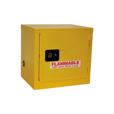 Global Industrial™ Stackable Flammable Cabinet, Manual Close Single Door, 6 Gal.,23"Wx18"Dx22"H