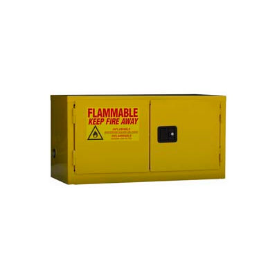 Global Industrial™ Stackable Flammable Cabinet, Manual Close Double Door,11 Gal.,34"Wx18"Dx22"H