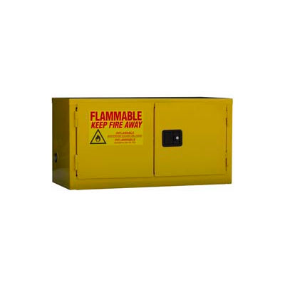 Global Industrial Stackable Flammable Cabinet, Self Close Double Door, 11 Gal., 34"Wx18"Dx22"H