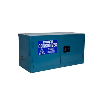 Global Industrial Stackable Acid Corrosive Cabinet Manual Close Double Door 11 Gallon 34x18x22