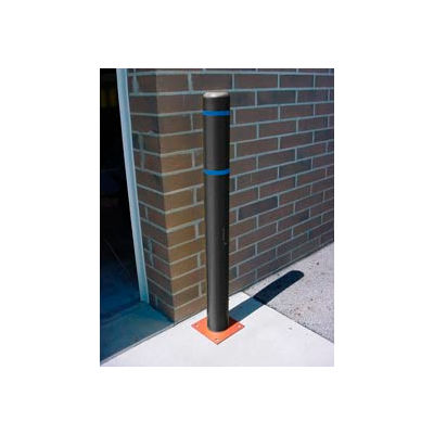 4"x 52" Bollard Cover - Black Cover/Blue Tapes